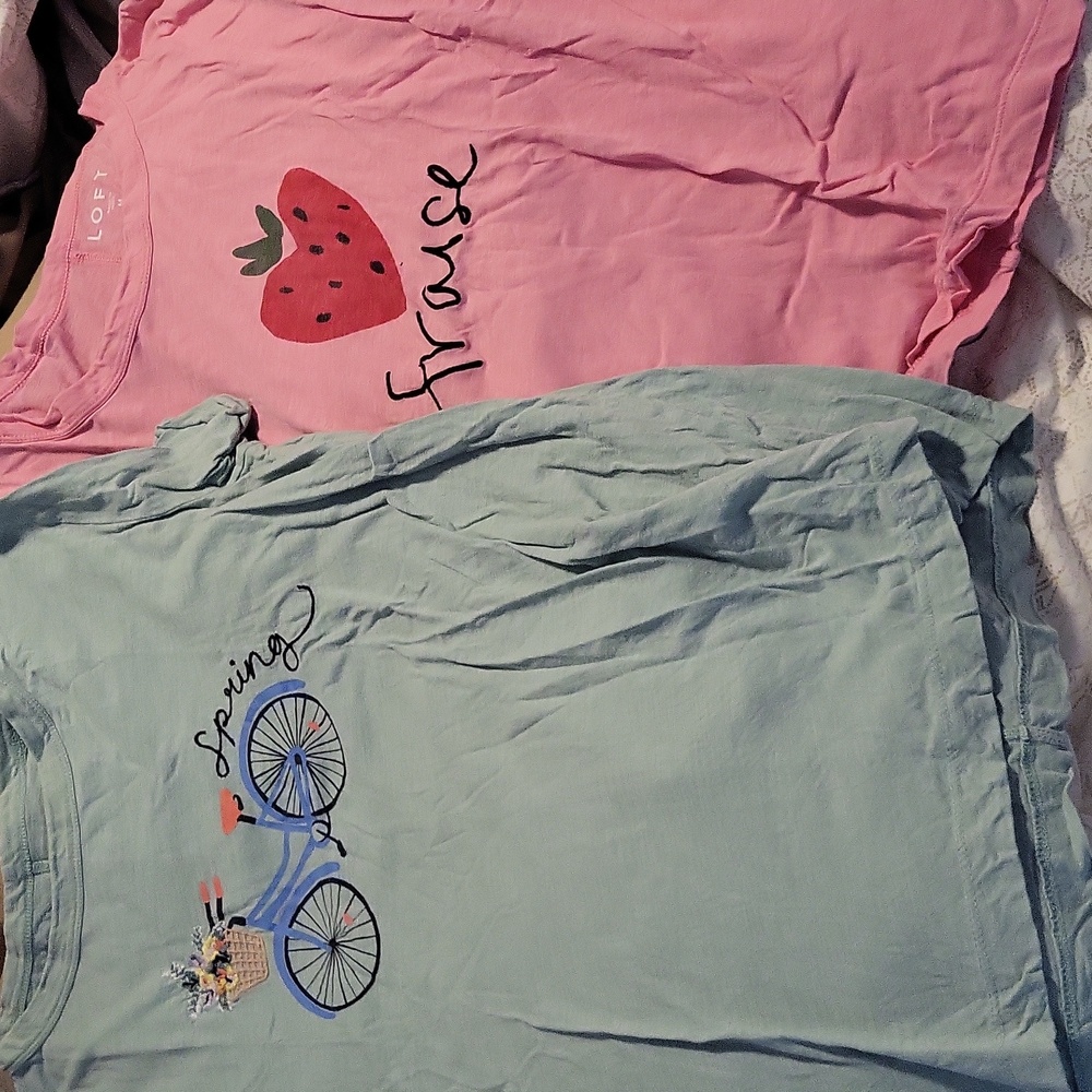 LOFT Graphic Tee Bundle Size M